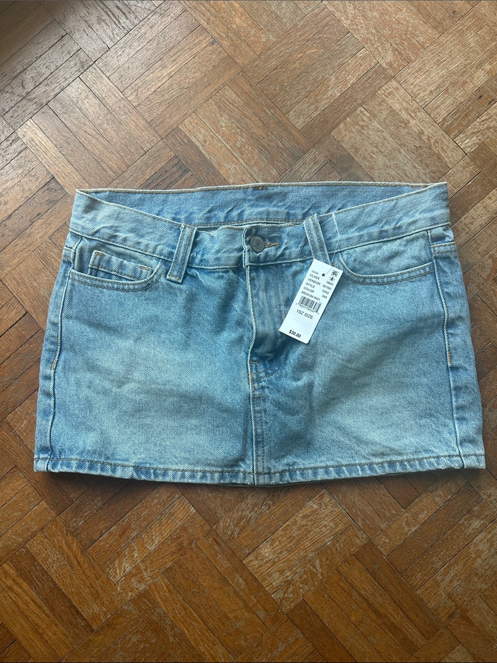 PacSun Light Wash Denim Mini Skirt